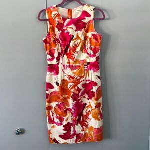 Calvin Klein pink and orange floral dress